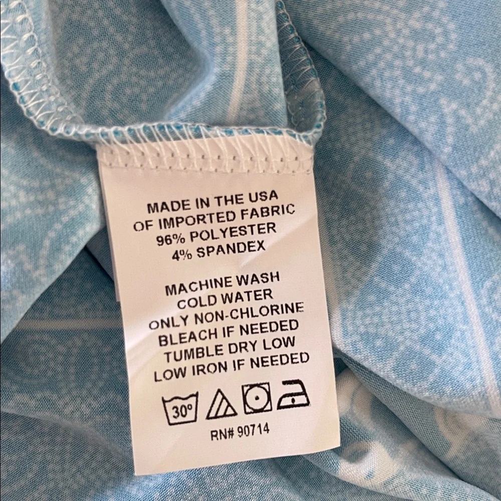 Vince Camuto Blue & White Floral Print Elastic Waist Unlined Pull-on Maxi Skirt